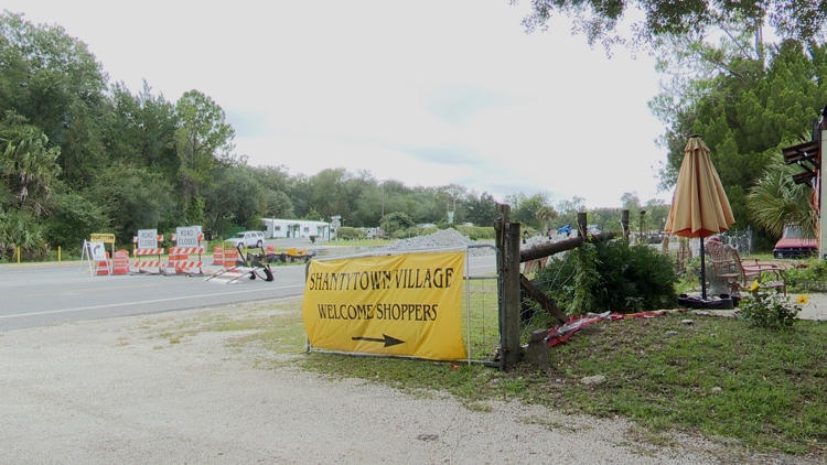 Shantytown Village owner concerned Pellicer Creek bridge construction is impacting business — First Coast News Local, Richfield Business news