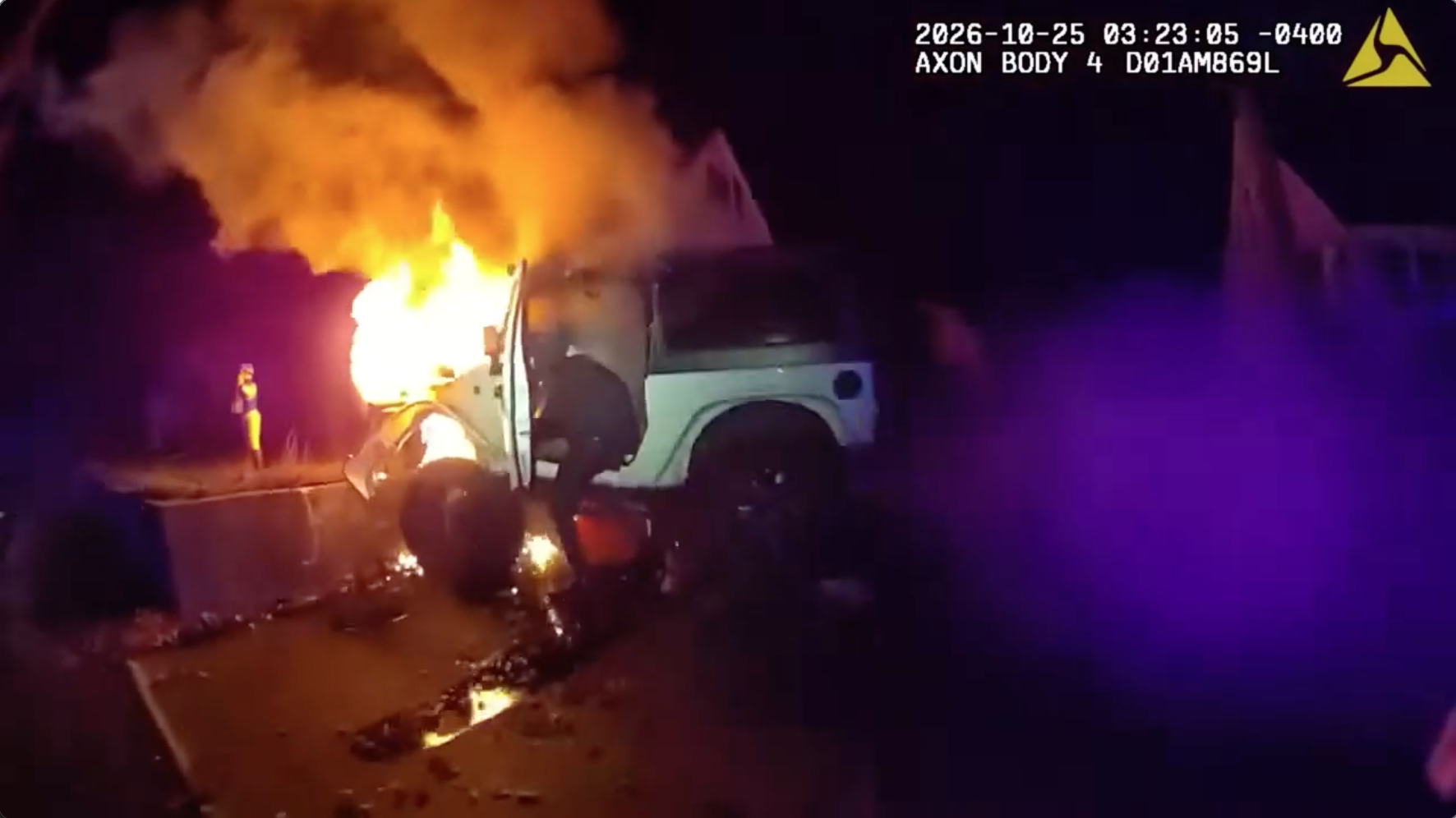Bodycam video shows police rescuing man from burning Jeep after crash; driver facing multiple charges — FOX 9, Richfield Community news